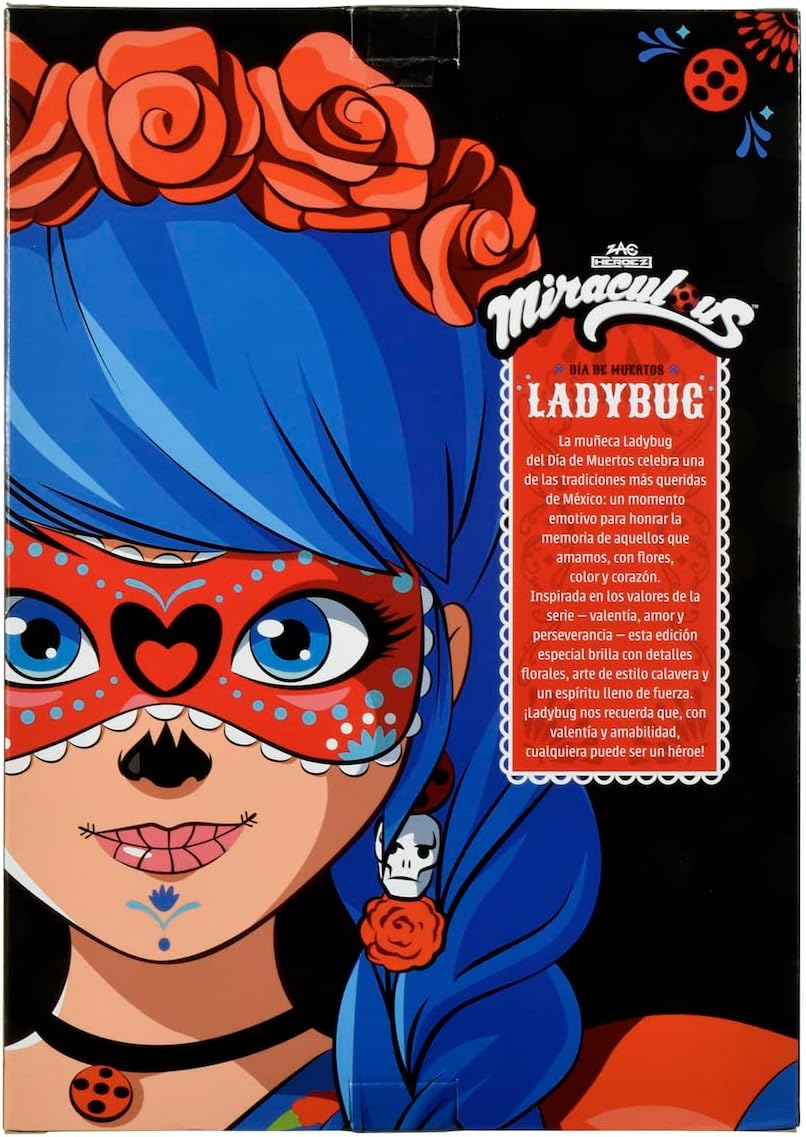 Miraculous - Ladybug Catrina - Muñeca de Moda Coleccionable de 10.5 Pulgadas con Accesorios - Inspirada en Día de Muertos - Ideal para Regalo y Colección