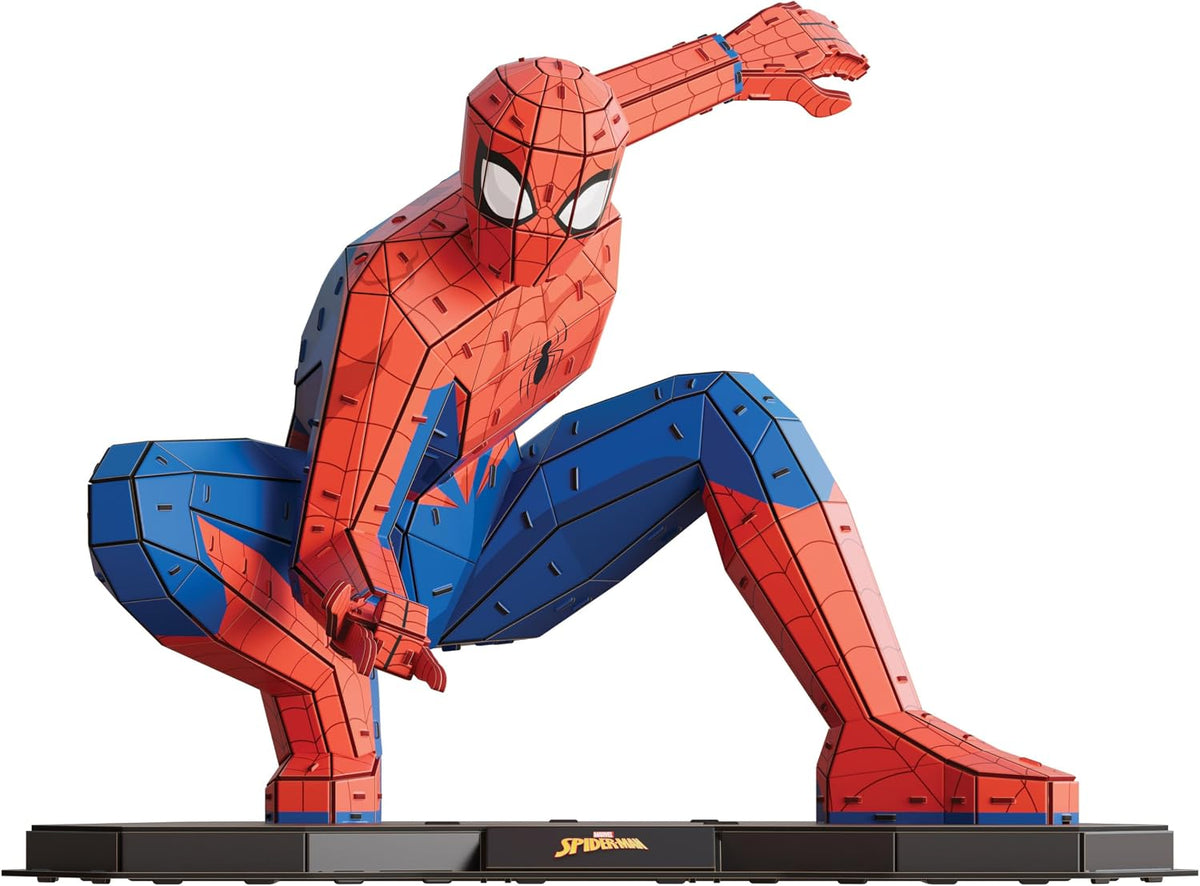 4D Build, Spider Man de Marvel en 3D, Rompecabezas para Adultos, Juguetes de construcción, Rompecabezas en 3D para Adultos y Adolescentes, coleccionables de Marvel, 195 Piezas, a Partir de 12 años