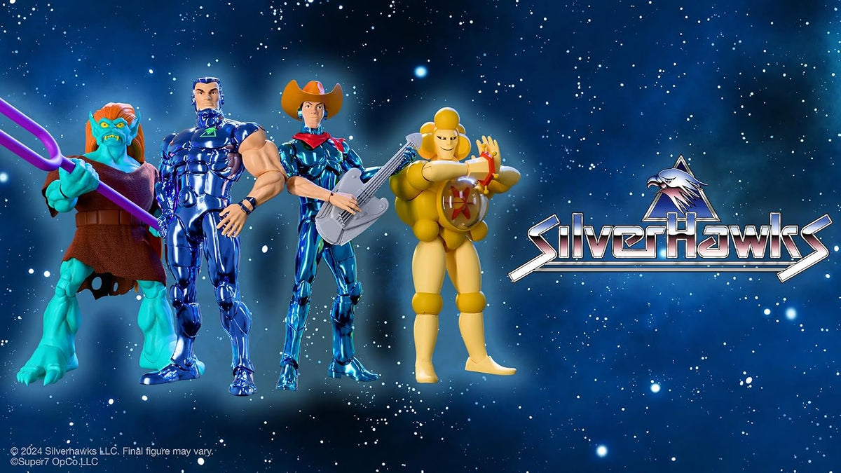 Super7 ULTIMATES! SilverHawks Bluegrass (Vac Metal Toy Version) - Figura de acción SilverHawks de 7 Pulgadas con Accesorios coleccionables clásicos de Dibujos Animados