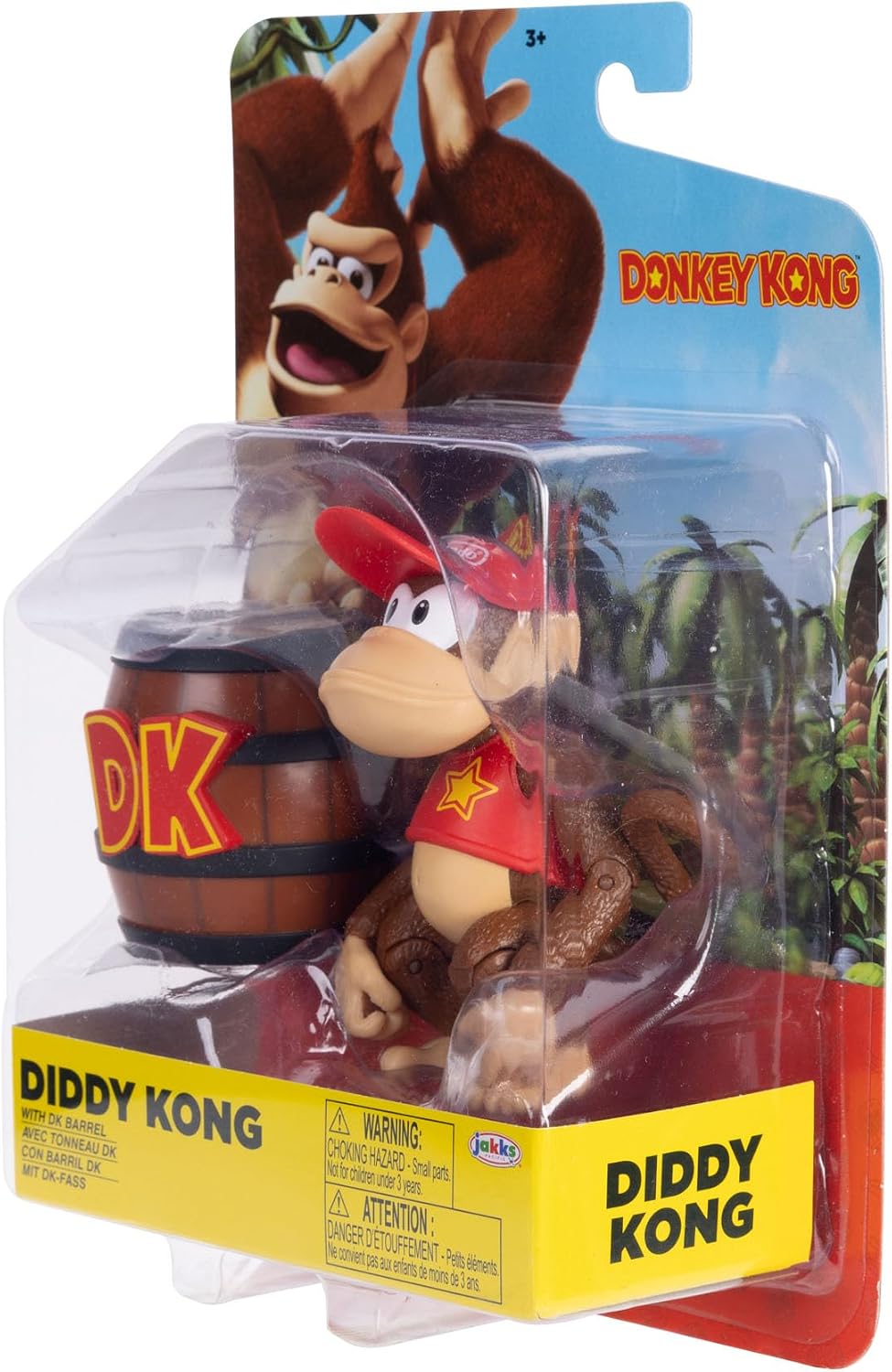 Jakks Pacific Figura de Acción Super Mario Bros Diddy Kong 4"