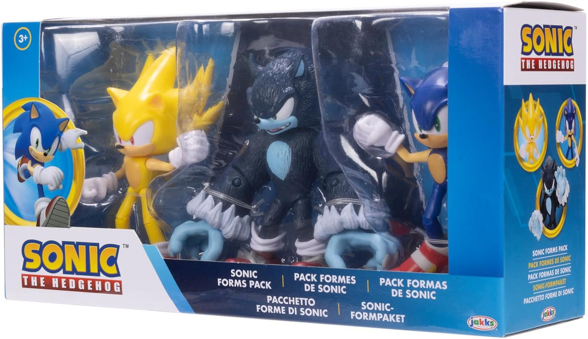 Sonic The Hedgehog Set 3 Figuras 4” Formas de Sonic