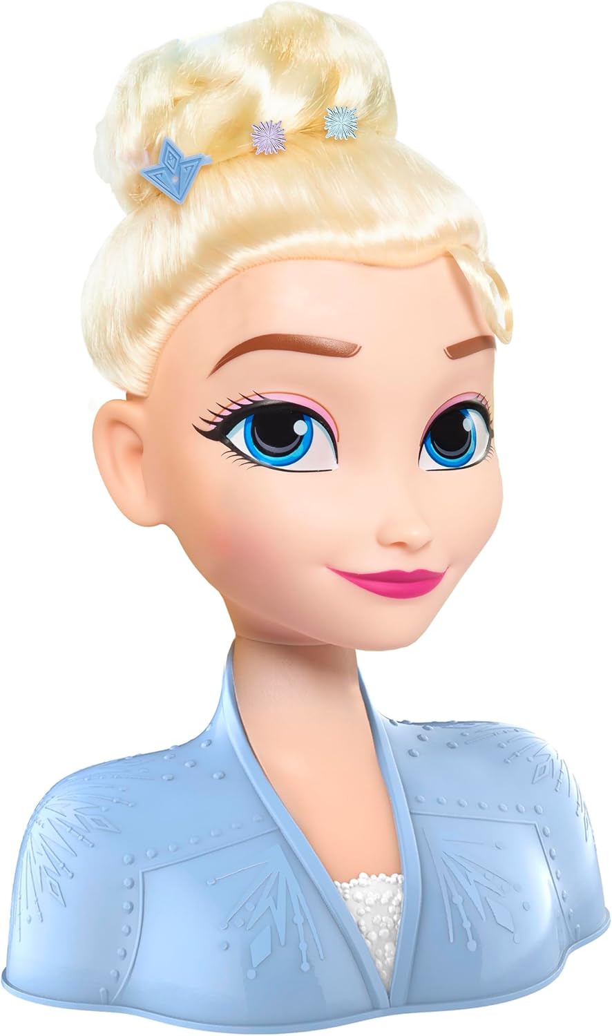 La Cabeza para Peinados Elsa de Frozen 2 de Disney Incluye Accesorios para Ponerse en el Pelo y Compartir, Pelo Rubio, Juguetes para niños a Partir de 3 años de Just Play