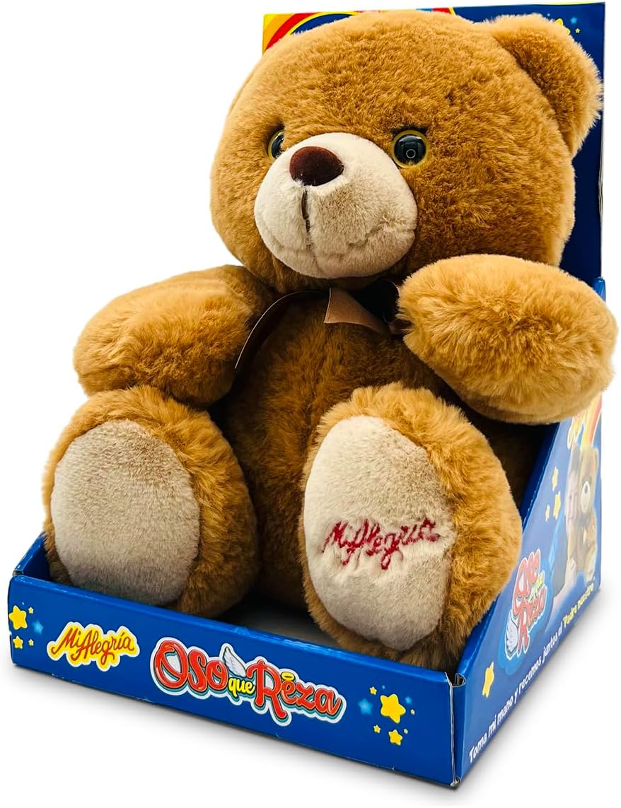 Ult Peluche Oso Que Reza Premium Reza Padre Nuestro y el Angel de mi Guarda