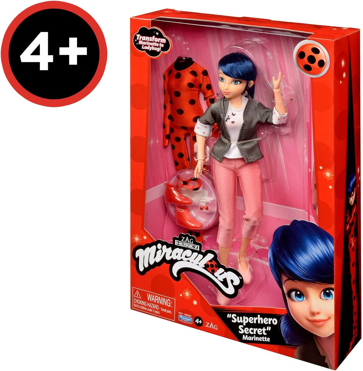 BANDAI - Miraculous Ladybug - Muñeca de 26 cm con dos trajes - Ladybug - P50355