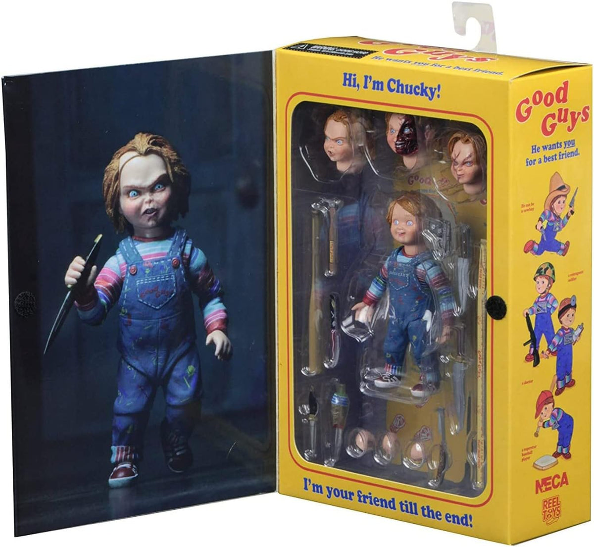 NECA - Figura de acción para niños Ultimate Chucky, figuras de 10 cm