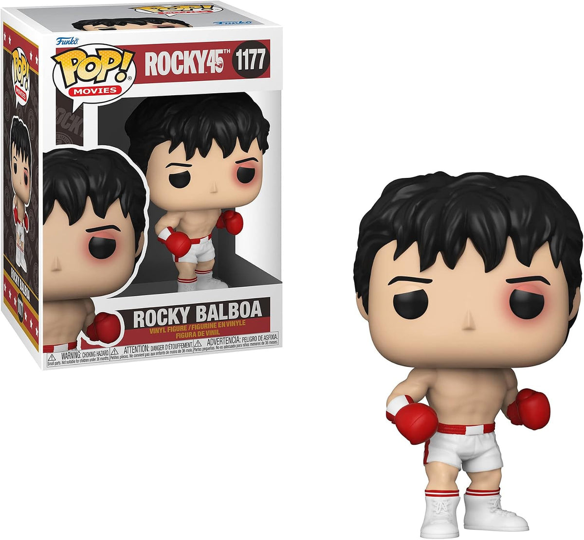 Funko Pop! Rocky - Juego de coleccionistas de 45 Aniversario, Rocky Balboa y Apollo Creed