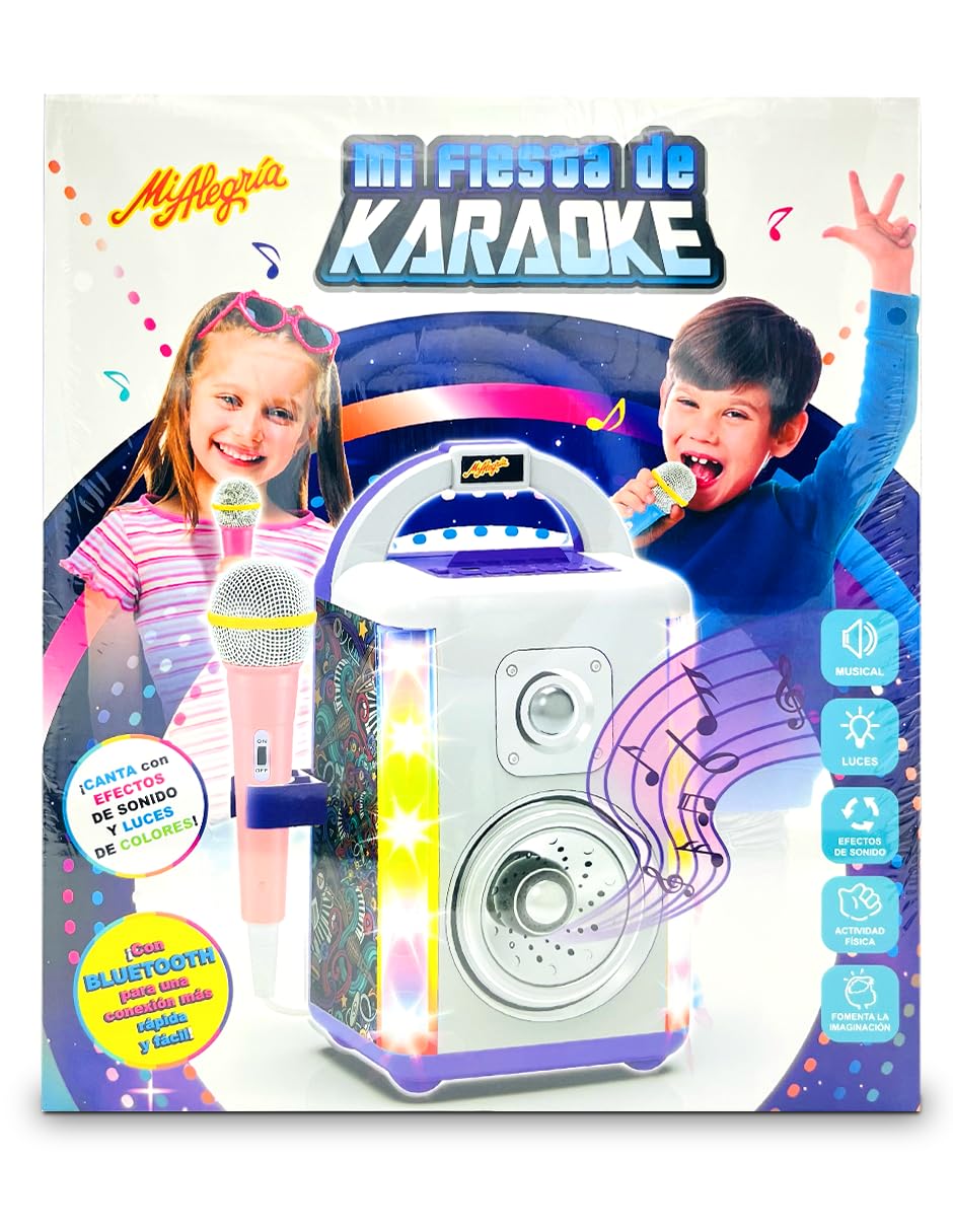 Ult Máquina de Karaoke Infantil Mi Fiesta de Karaoke con Luces y Música, Bluetooth, Multicolor - imagen 3