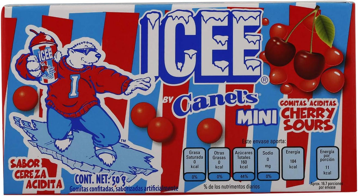 Canel´s ICEE Mini Cherry Sour Cajita Gomitas aciditas 9pzas 50 gr