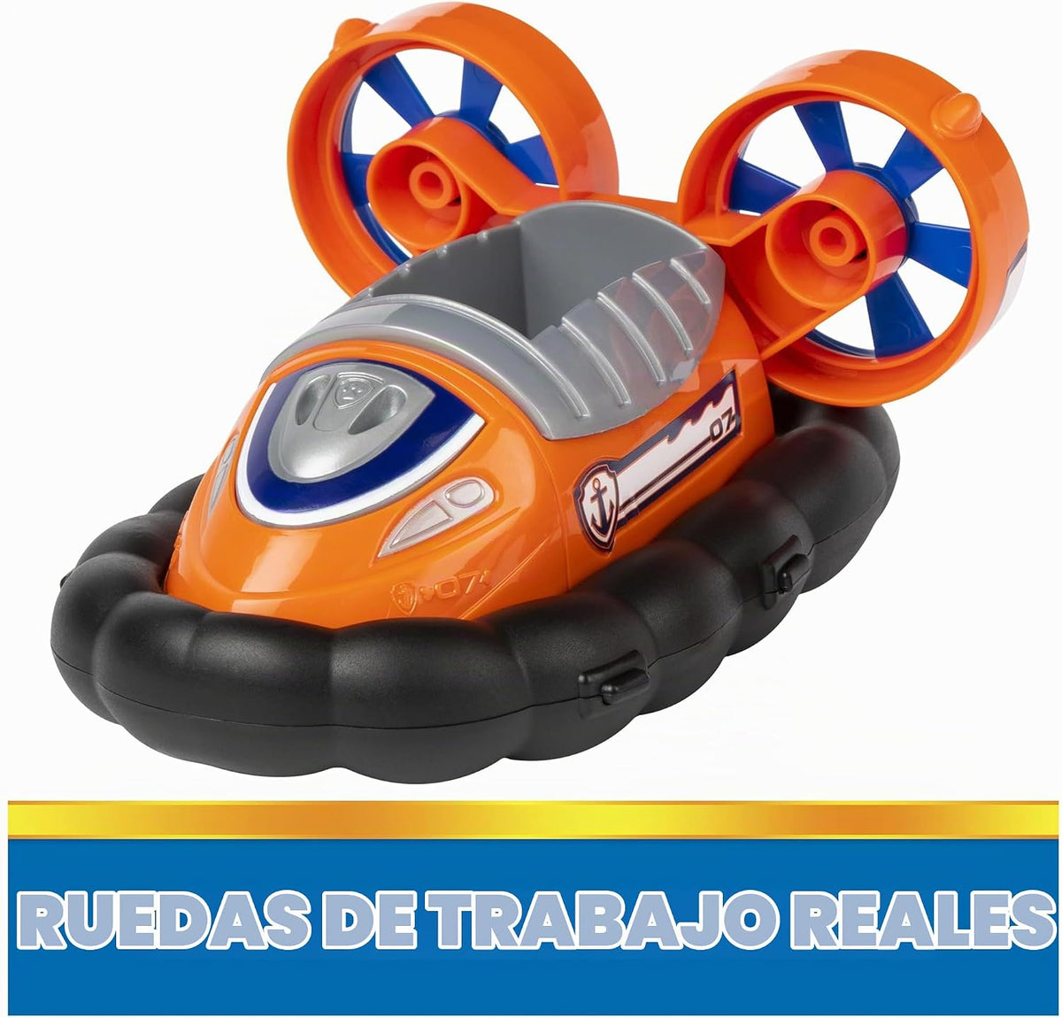 Paw Patrol, Zuma'S Hovercraft, vehículo de Juguete con Figura de acción Coleccionable, Juguetes para niños de Mente sostenible para niños y niñas a Partir de 3 años