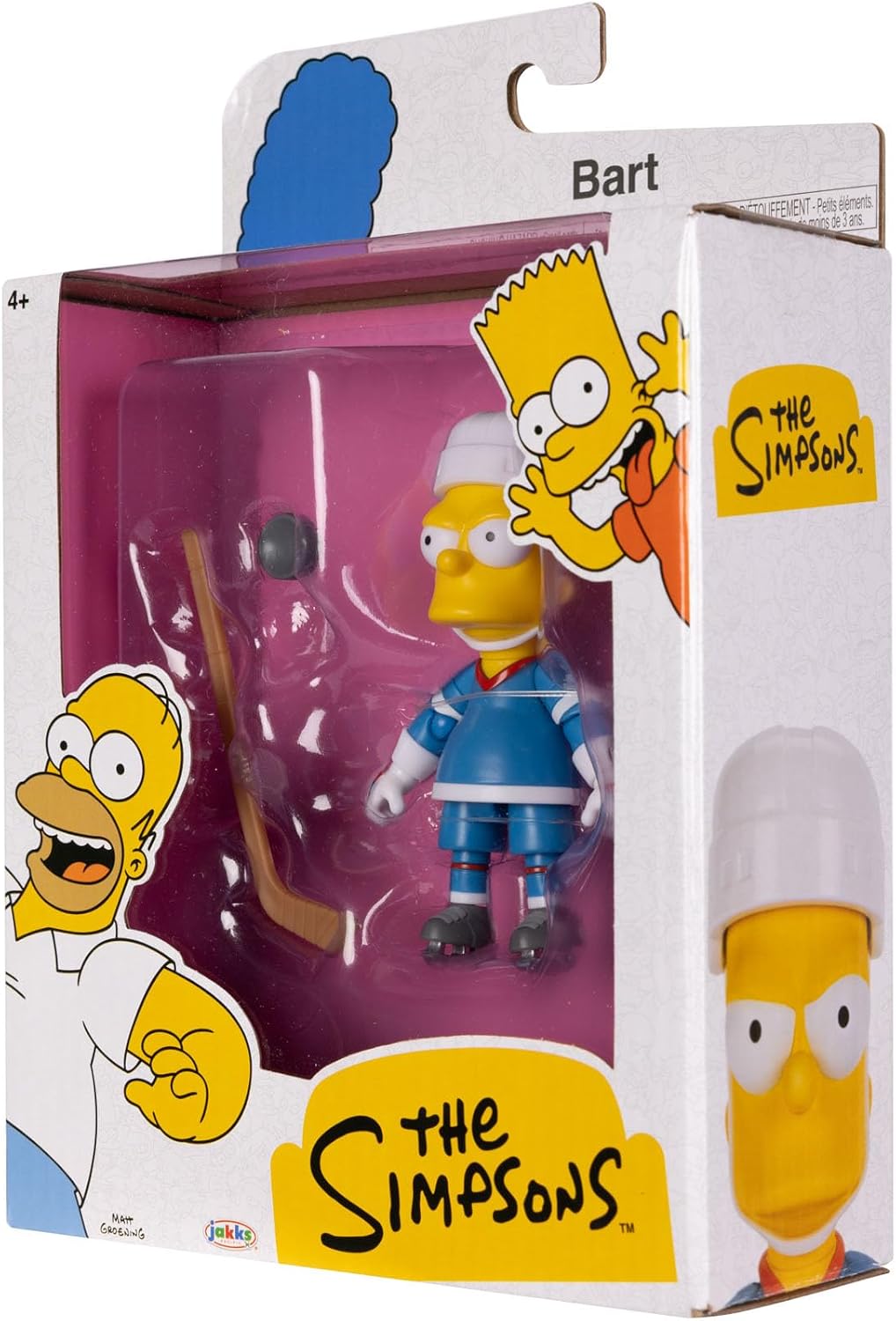 The Simpsons - Cifras de acción de Hockey de 5 Pulgadas con Palo de Hockey y Disco
