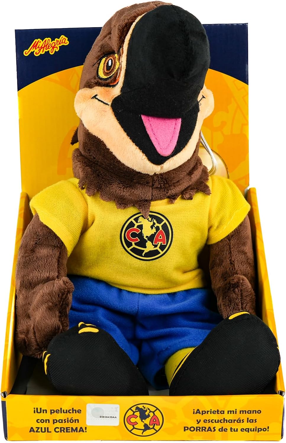 Mi Alegria Peluche Grande Mascota de Futbol Aguila con Sonido