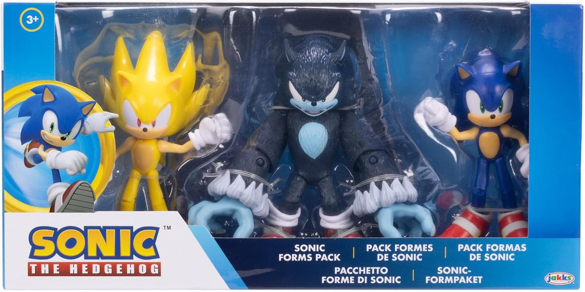 Sonic The Hedgehog Set 3 Figuras 4” Formas de Sonic