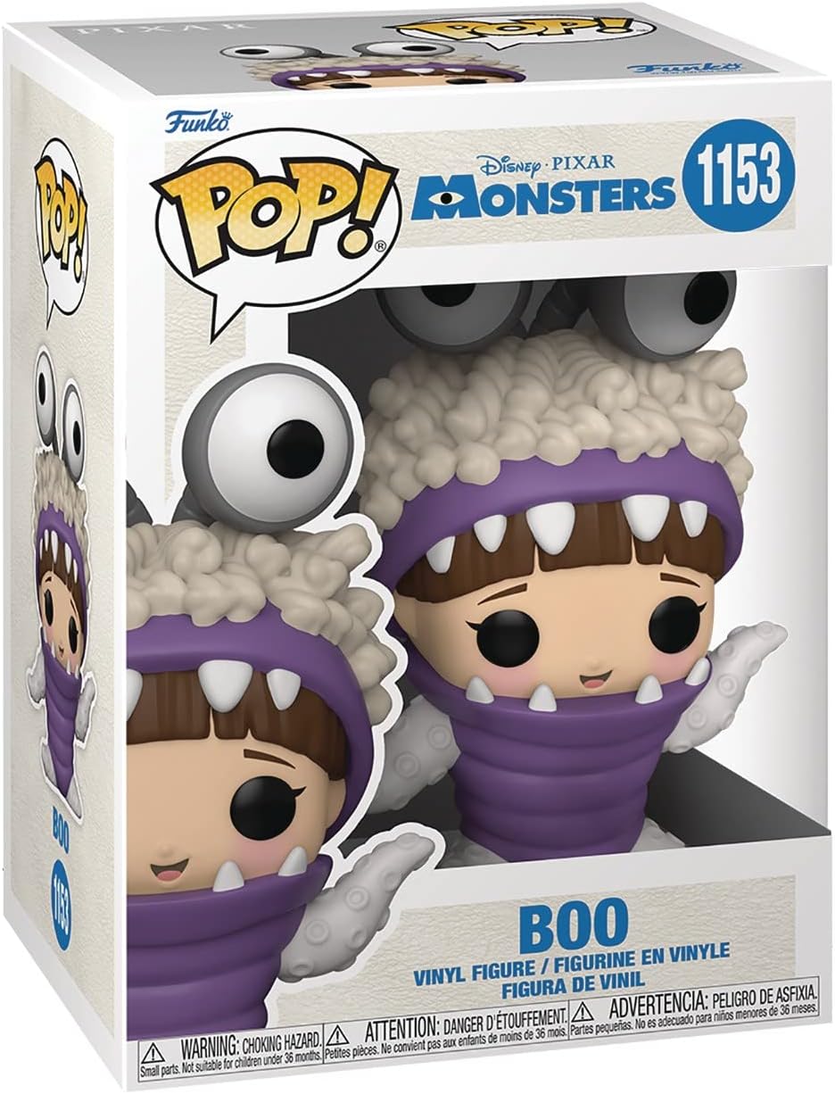 Funko POP Disney Pixar: Monsters Inc. 20º - Figura de vinilo de Boo con capucha (se incluye funda protectora compatible)