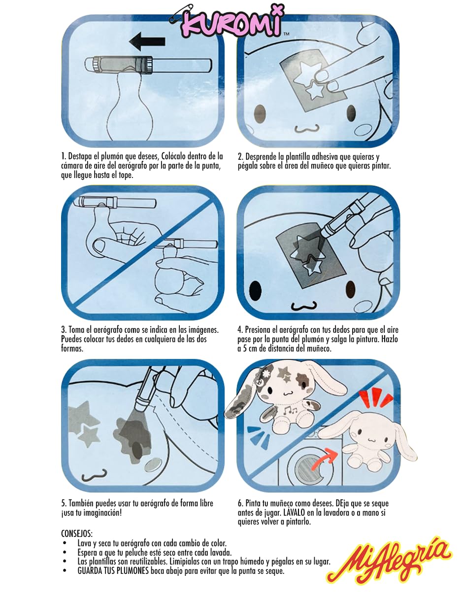 Ult Peluche Premium Kuromi para Pintar Color Spray Hello Kitty y Amigos - imagen 6