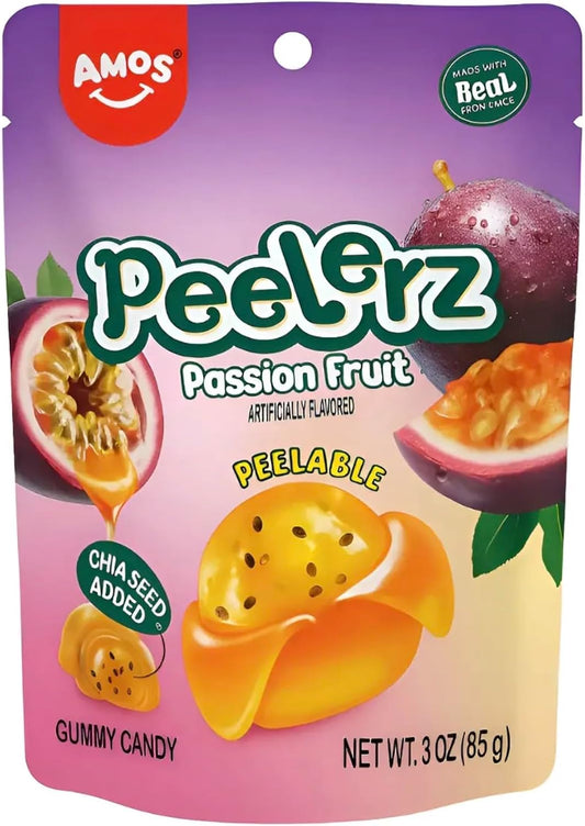 Peelerz® Gomitas Pelables Premium Sabor Maracuyá, Fruta Natural, 65 G Producto Original