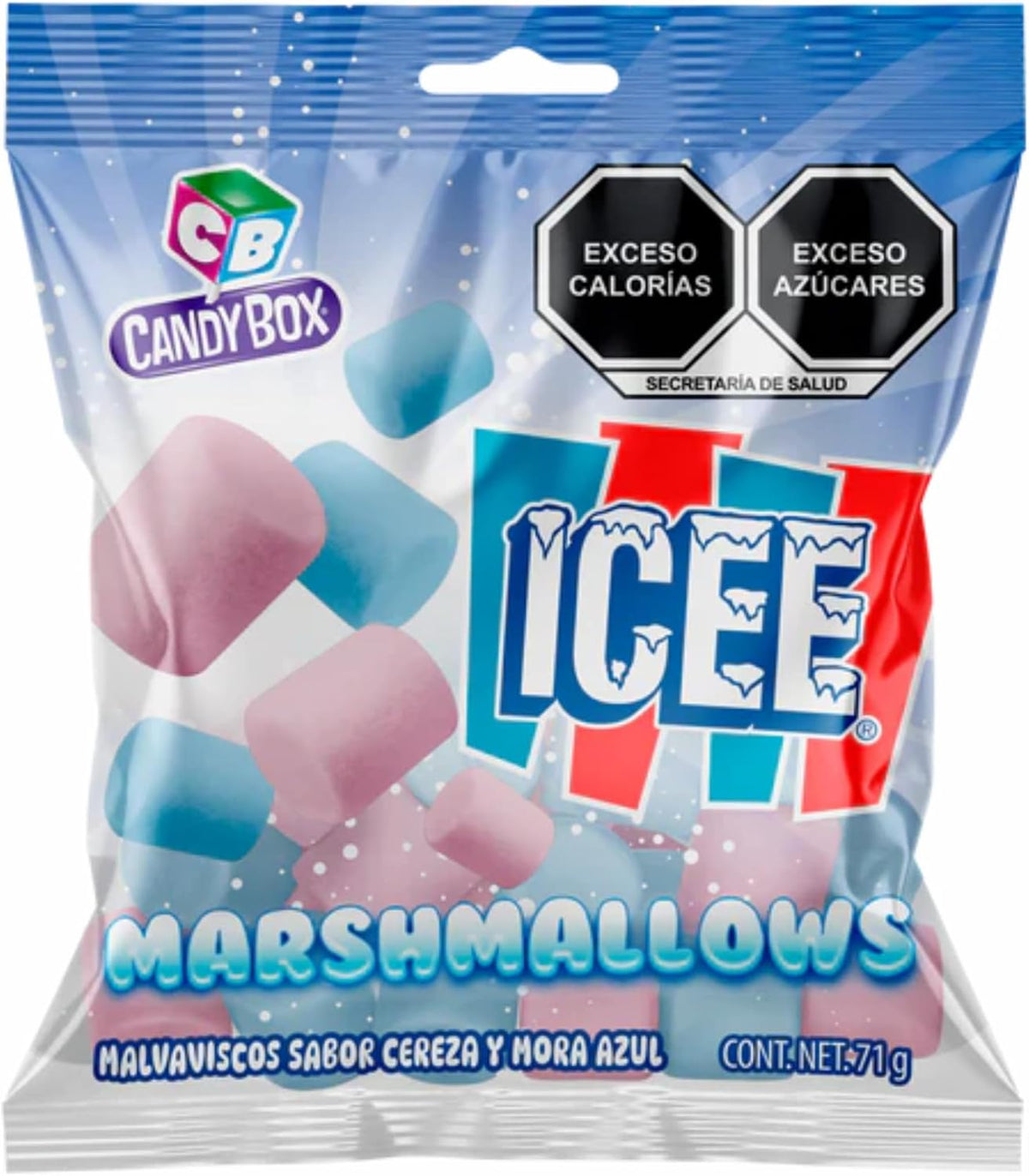 ICEE Malvavisco 71g Sabor Cereza y Mora Azul