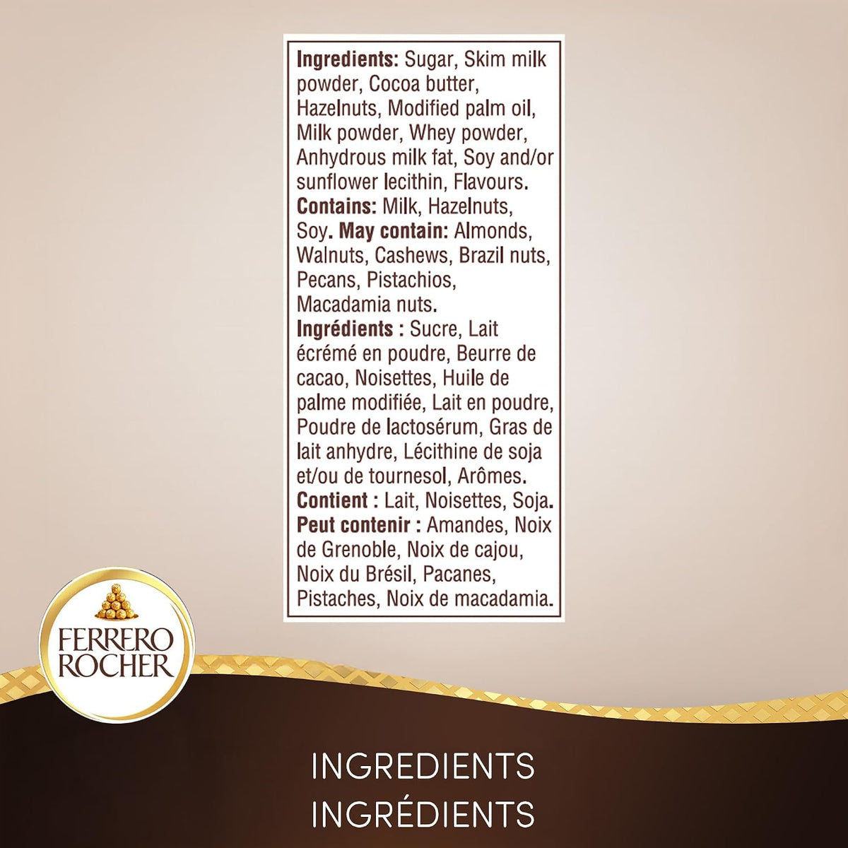 Ferrero Rocher Tableta de Chocolate Blanco, 90 g
