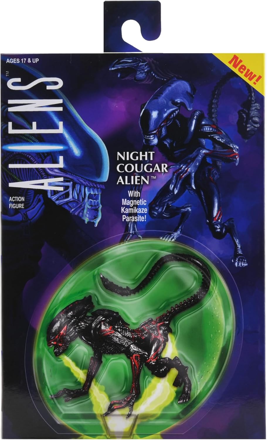 Aliens Kenner Tribute ULT Night Cougar Alien 7IN Figura de acción