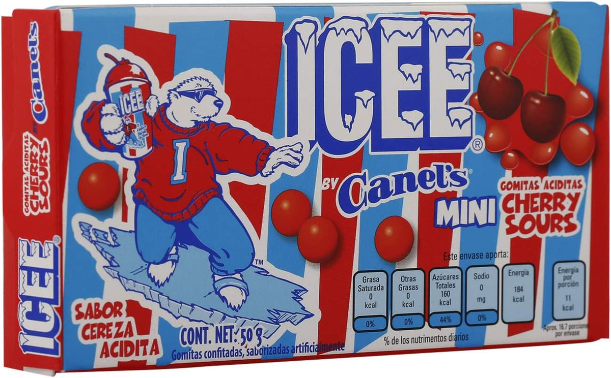 Canel´s ICEE Mini Cherry Sour Cajita Gomitas aciditas 9pzas 50 gr