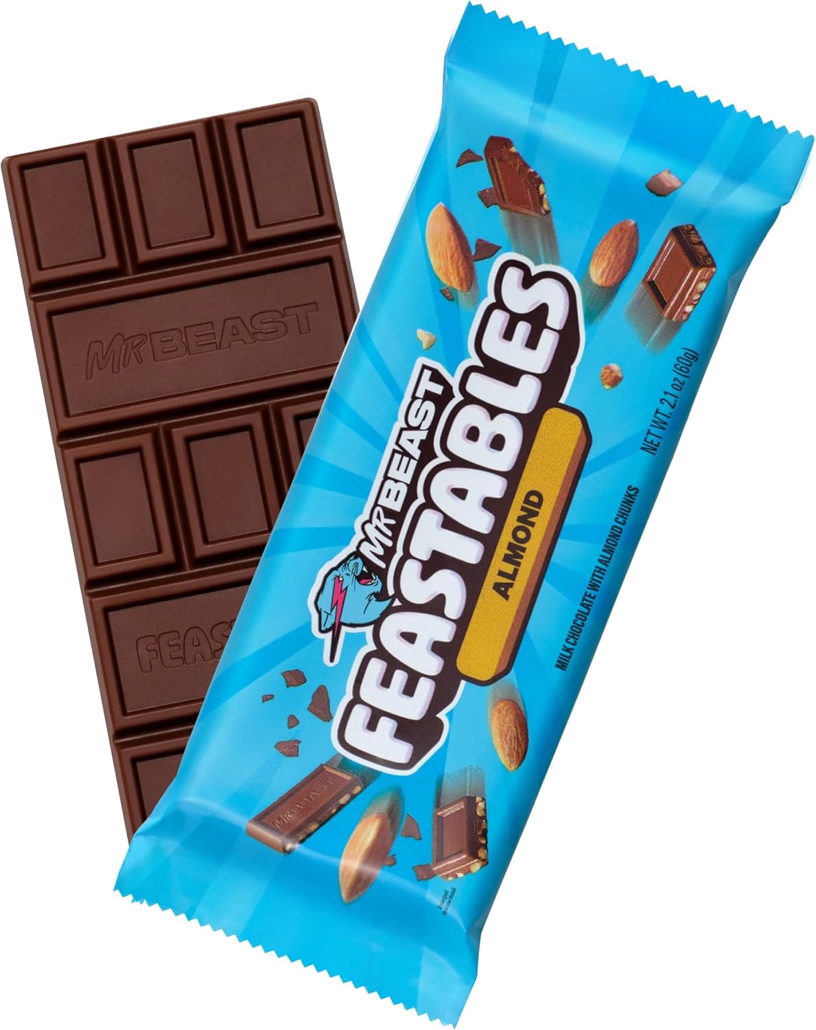 Feastables Mr Beast Chocolate Bar Chocolate en Barra - Sabores Surtidos 60gr c/u 4pzas (NUEVA IMAGEN)