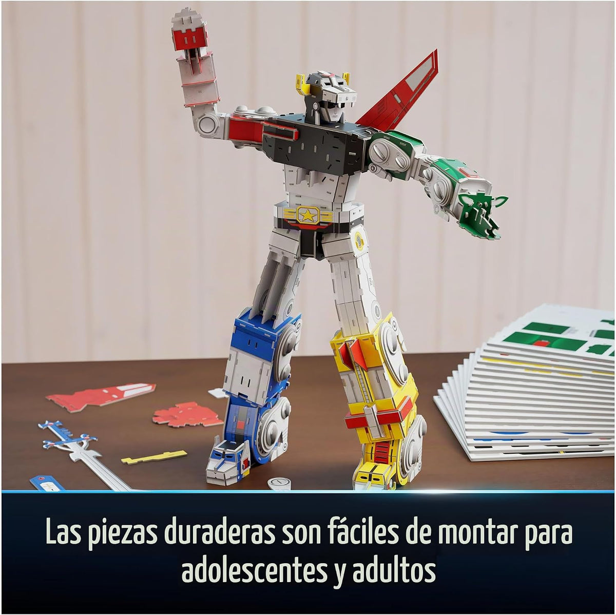 4D Build, Kit de maqueta de Rompecabezas en 3D de Voltron con Luces LED, Serie Innovation, 360 Piezas, decoración de Escritorio, Rompecabezas en 3D para Adultos y niños a Partir de 12 años