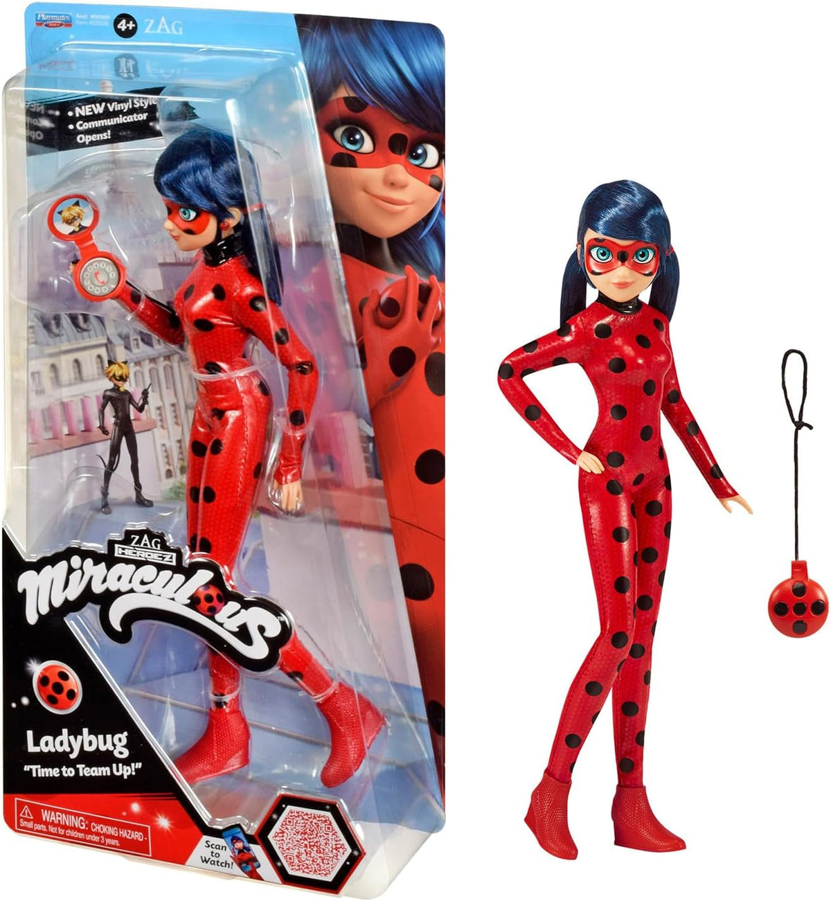 BANDAI Miraculous Ladybug and Cat Noir Toys Catarina Fashion Doll | Muñeca articulada de Catarina de 26 cm con Accesorios Kwami | Figura de Catarina de superhéroe Adolescente | Gama de muñecas