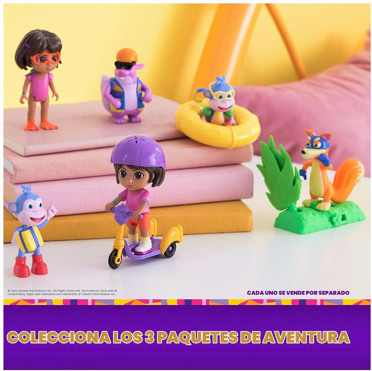 Dora, Set de Aventuras Date un chapuzón, con Accesorios y Figuras de Dora y Botas, Juguetes para niños y niñas a Partir de 3 años