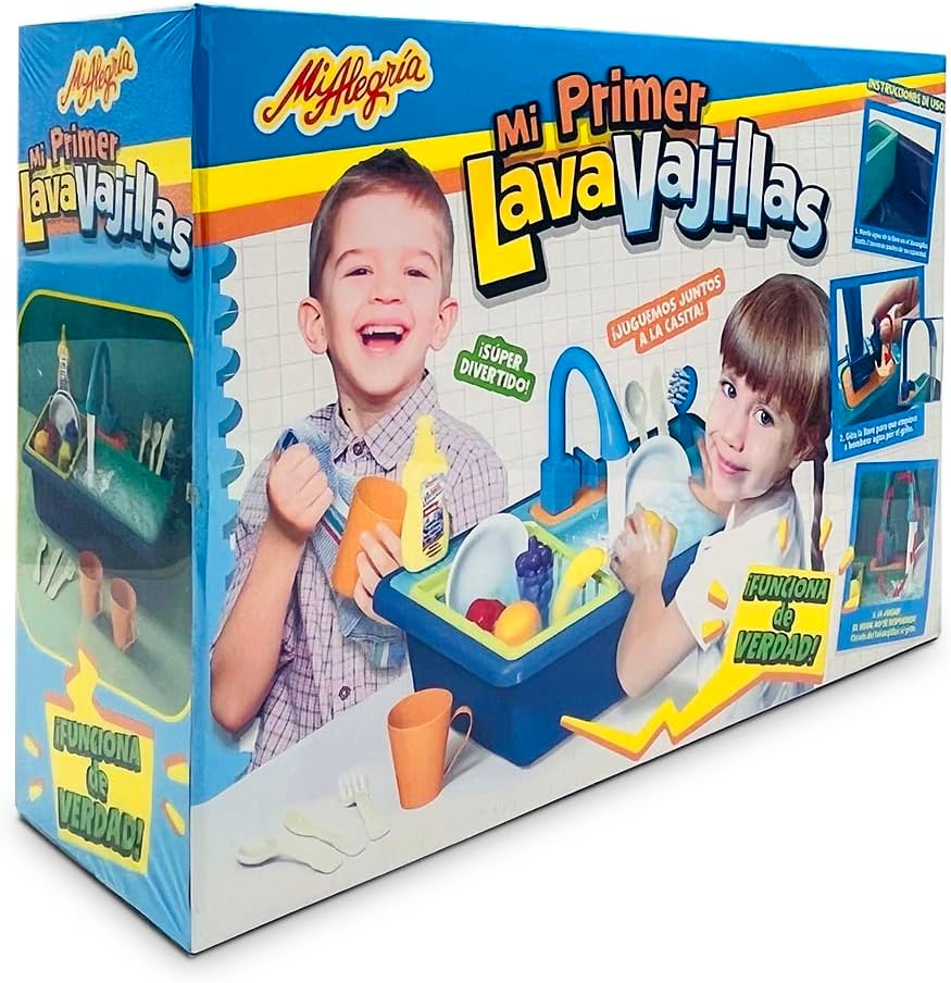 Ult Mi Primer LavaVajillas, Kit de Lavaplatos, Utensilios de Cocina para Hacer Limpieza, Juego Interactivo