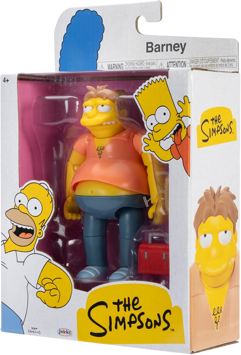 The Simpsons - Figura de acción de 5 Pulgadas Barney Gumble con Caja de Almuerzo y Sub Wave #4
