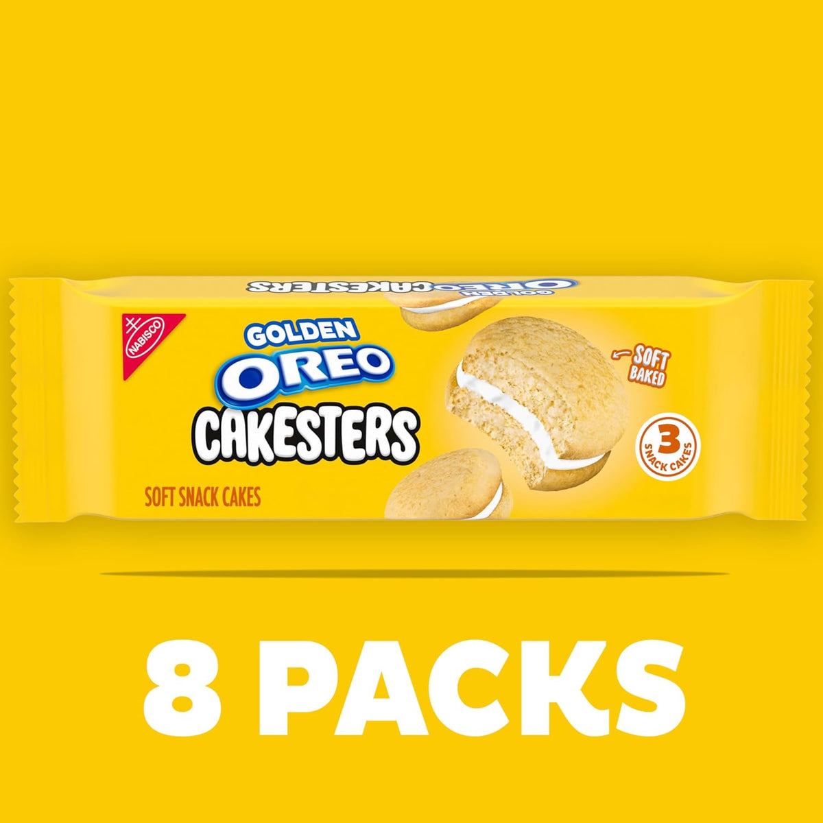 Oreo Pastelitos Suaves Golden Cakesters, 8 Paquetes De 85 G