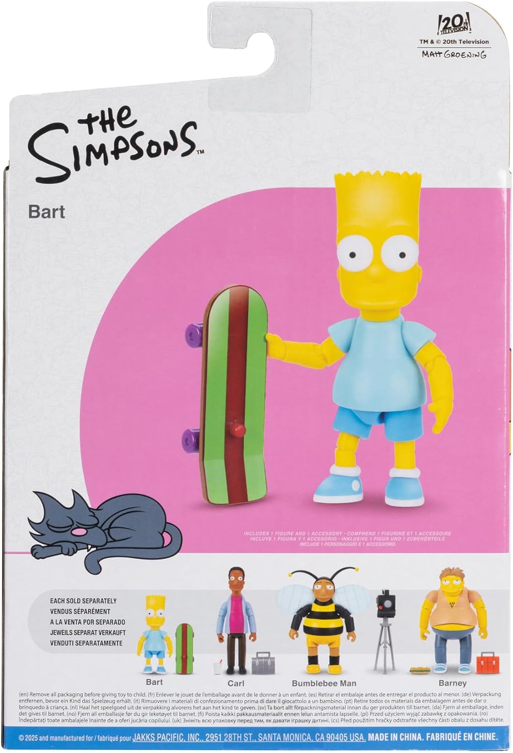 Jakks Pacific Figura de Acción Bart Simpson 3.75 Pulgadas