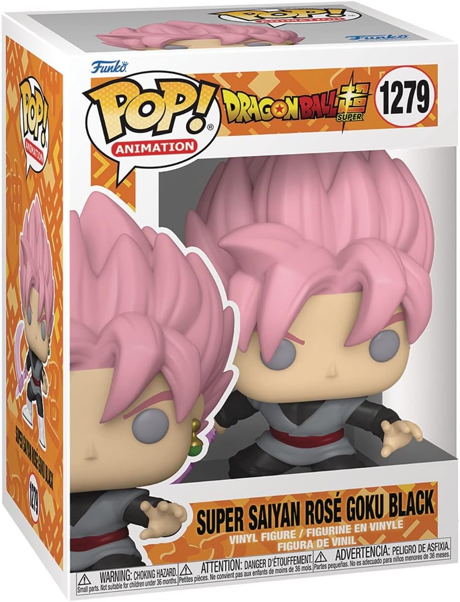 POP Dragon Ball Super - Super Saiyan Rose Goku Negro con figura de vinilo translúcida de guadaña Funko (incluido con funda protectora de caja compatible), multicolor, 3.75 pulgadas