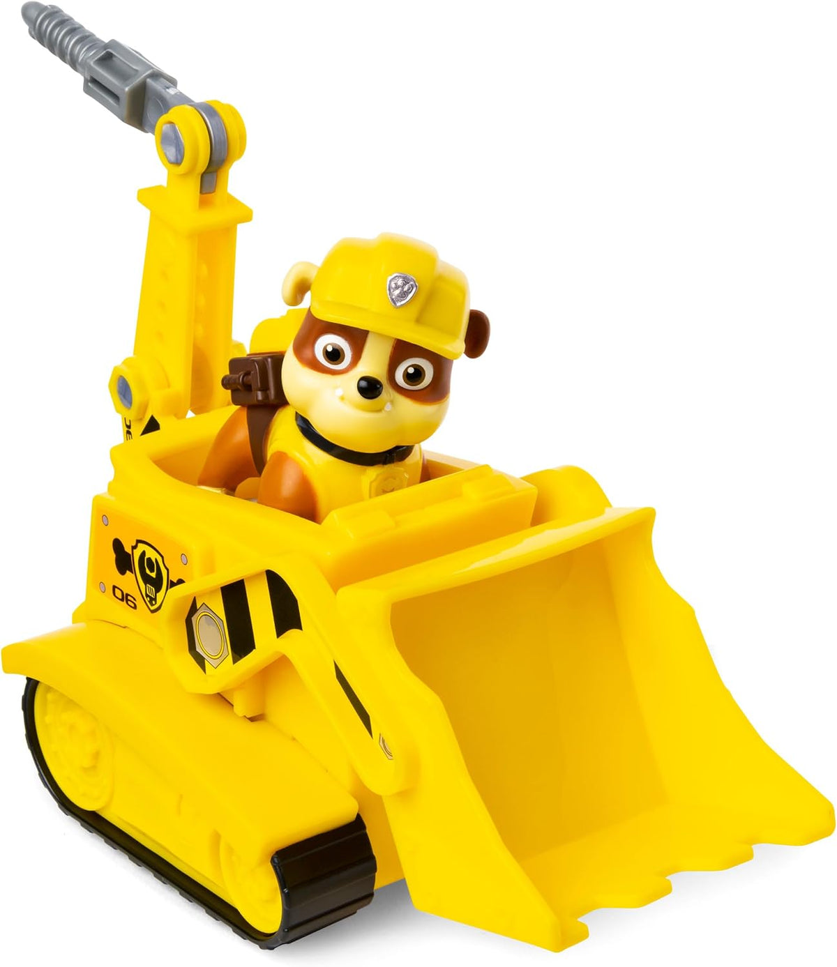 Paw Patrol, Rubble's Bulldozer, vehículo de Juguete con Figura de acción Coleccionable, Juguetes respetuosos con el Medio Ambiente para niños y niñas a Partir de 3 años
