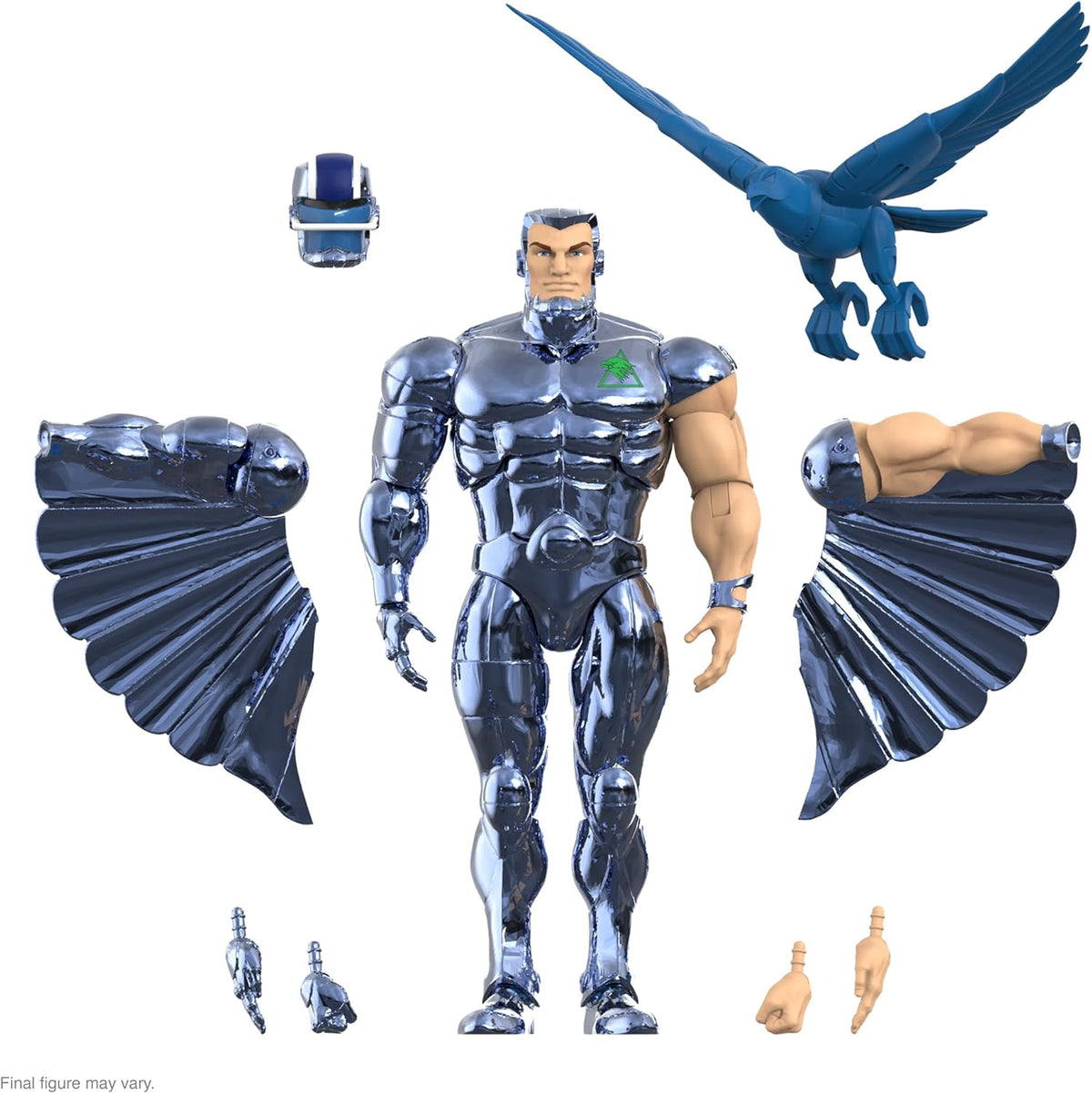 Super7 ULTIMATES! SilverHawks Steelwill (Vac Metal Toy Version) - Figura de acción SilverHawks de 7 Pulgadas con Accesorios coleccionables clásicos de Dibujos Animados