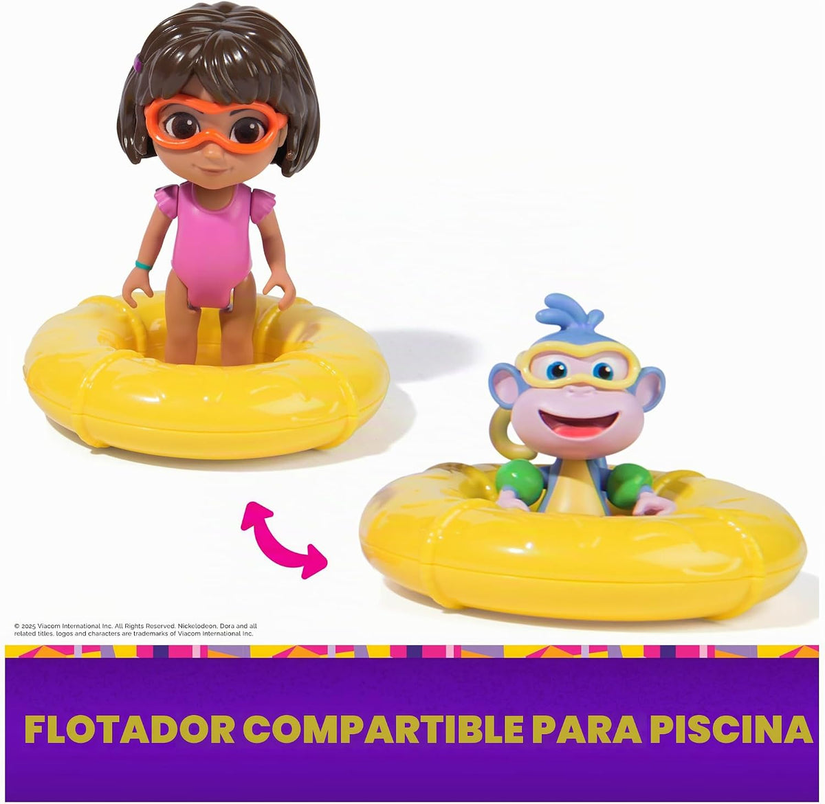 Dora, Set de Aventuras Date un chapuzón, con Accesorios y Figuras de Dora y Botas, Juguetes para niños y niñas a Partir de 3 años