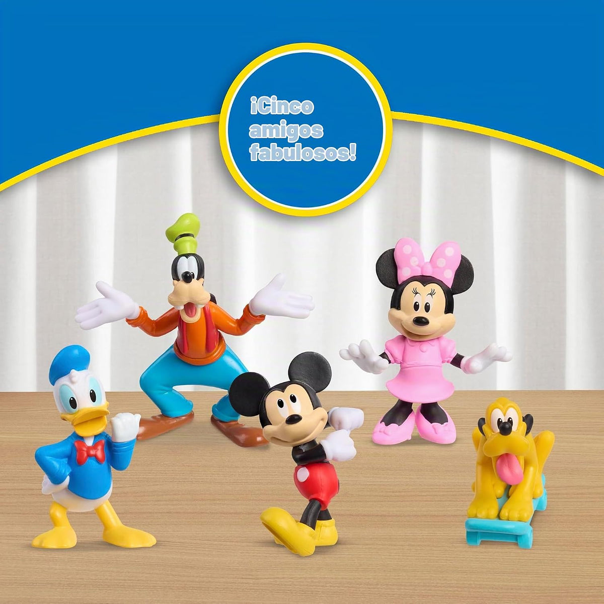 Just Play Paquete de 5 Figuras coleccionables Mickey Mouse de Disney Junior, de 7,6 cm, Juguetes para niños a Partir de 3 años