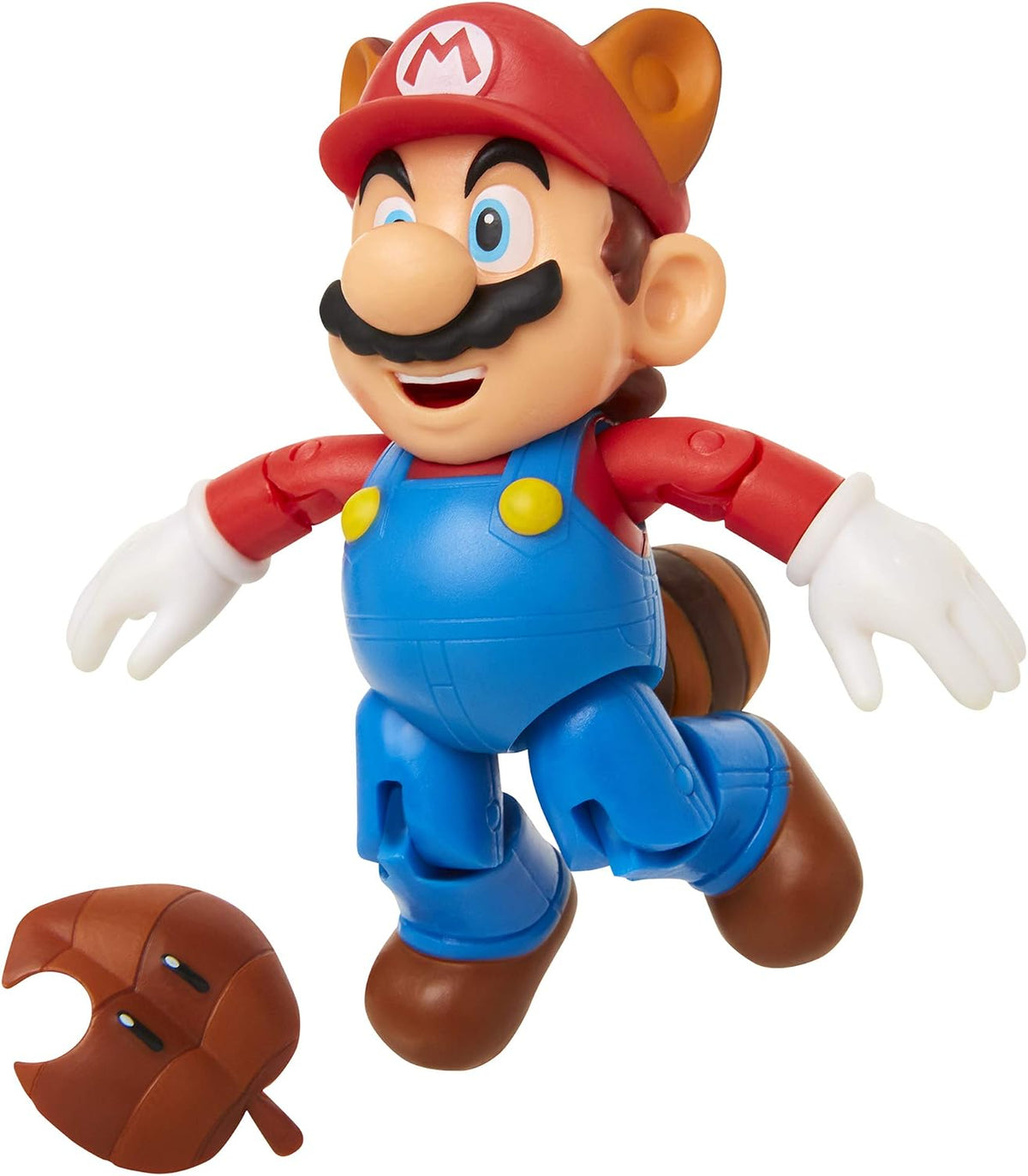SUPER MARIO Figura de acción articulada de Mapache Mario de 4 Pulgadas