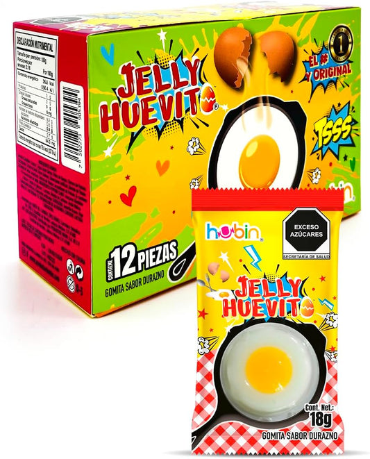 ult jelly huevito tronador dulce de goma sabor durazno huevito de sarten tronador