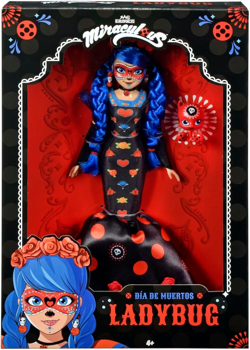 Miraculous - Ladybug Catrina - Muñeca de Moda Coleccionable de 10.5 Pulgadas con Accesorios - Inspirada en Día de Muertos - Ideal para Regalo y Colección