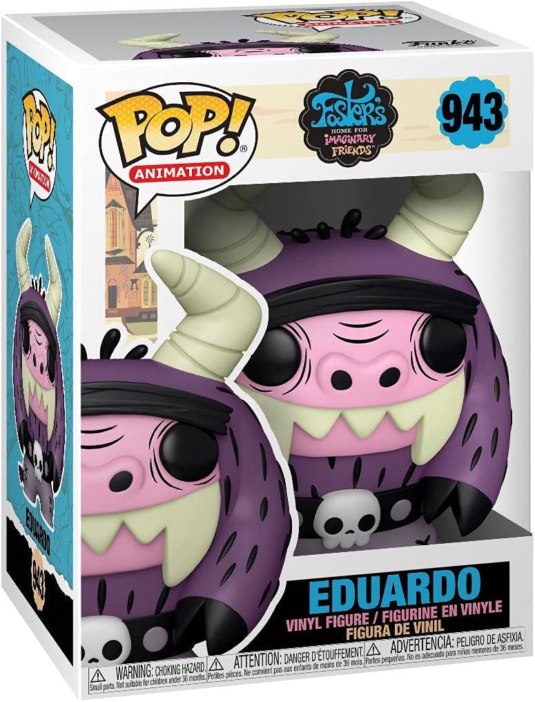 Funko Foster's Home for Imaginary Friends - Eduardo Pop! Figura de vinilo (incluido con funda protectora compatible con Pop Box)