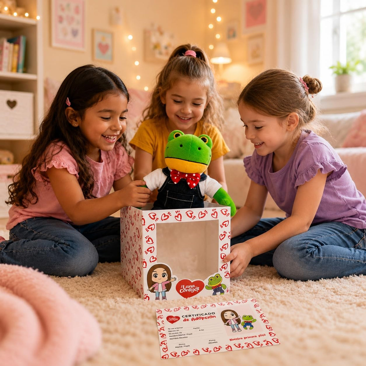 Ult Premium Peluche Rana Rhenne Rene Compañero de Juego Lara Lara y Siesta Materiales Suaves Campos Verdes - imagen 2
