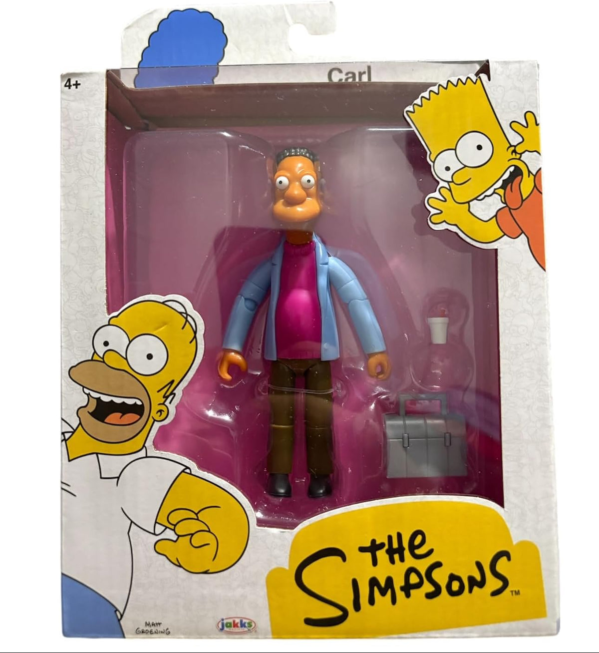 The Simpsons Figura de acción de 5 Pulgadas Carl Carlson con Taza de café y Fiambrera Wave #4