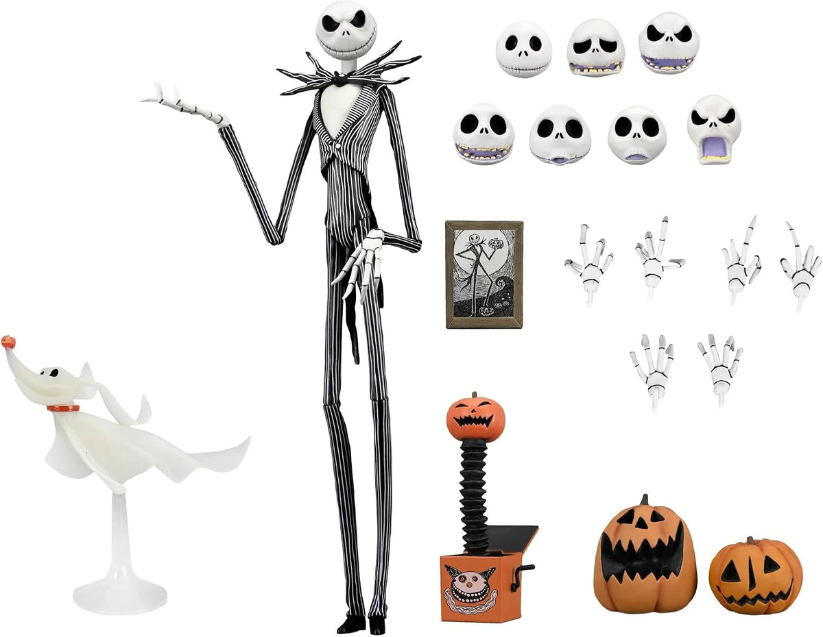 Disney Tim Burton's The Nightmare Before Christmas - Figura de acción de escala Ultimate Jack Skellington de 7 pulgadas