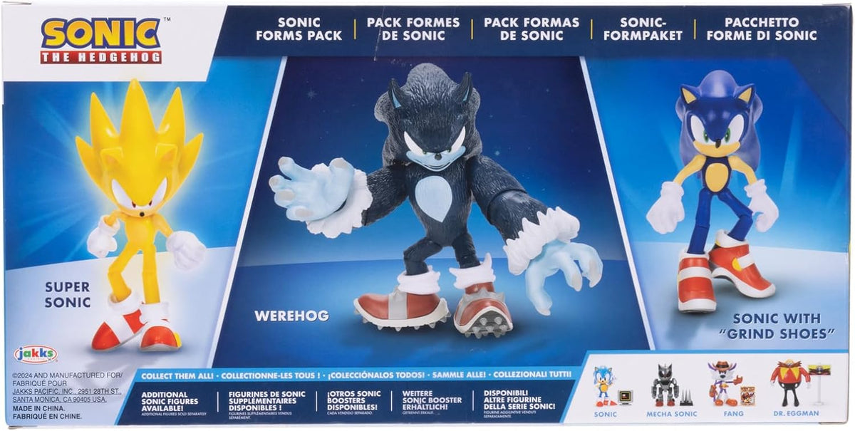 Sonic The Hedgehog Set 3 Figuras 4” Formas de Sonic