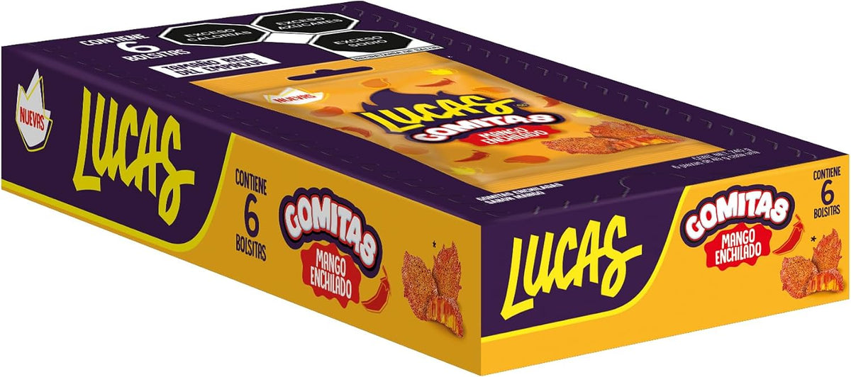 Mars Lucas Gomitas Sabor Mango Enchilado 6 Bolsitas (240g)