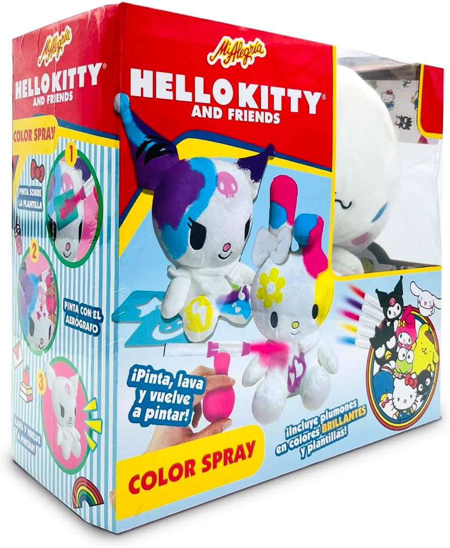 Ult Peluche Premium Cinnamoroll para Pintar Color Spray Hello Kitty y Amigos