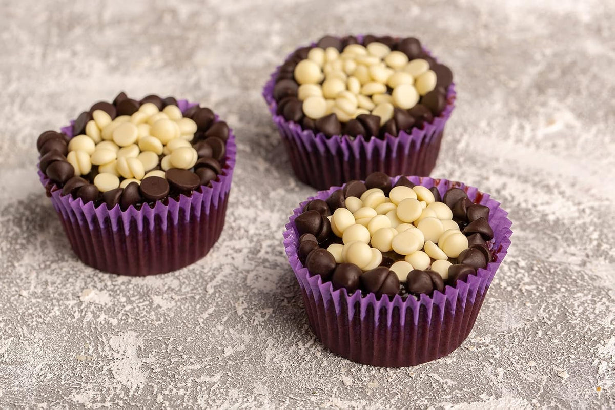 SICAO - Chispas Sabor a Chocolate Blanco Para repostería - Ideales para fundir o utilizarlas como inclusión o decoración, 500 g