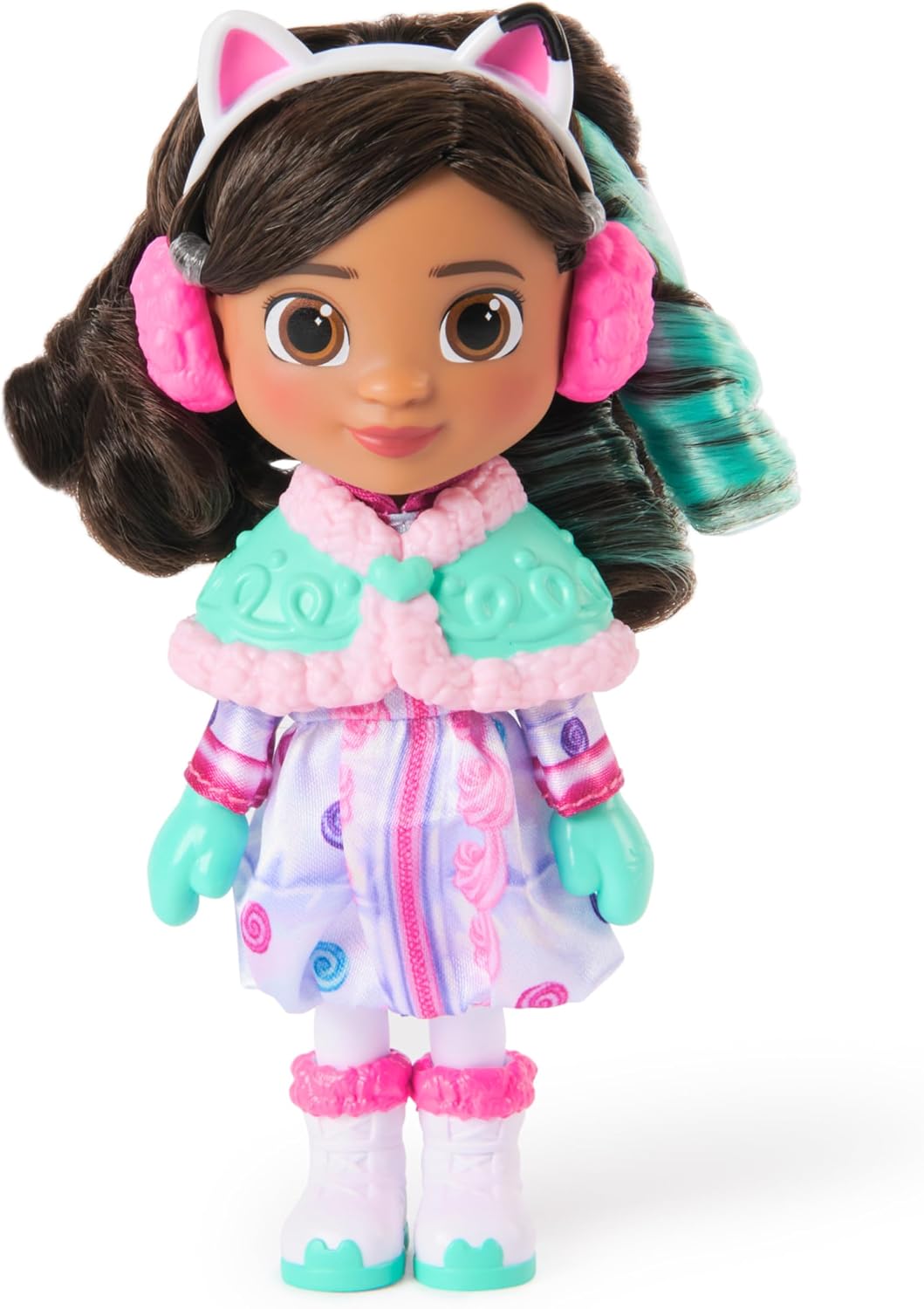 La Casa de Dolls Gabby – Dulce muñeca Gabby de la película 15 cm con accesorios para nieve y melena peinable - Juguete para niñas 3 años + - Regalo para niñas 3 años +