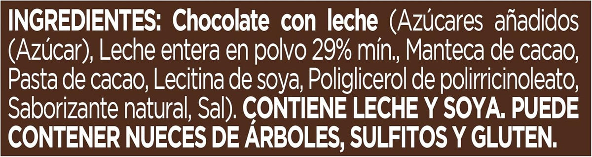 Conejos Turin Chocolates Tubo de 30 piezas, 20g cada pieza. 600g