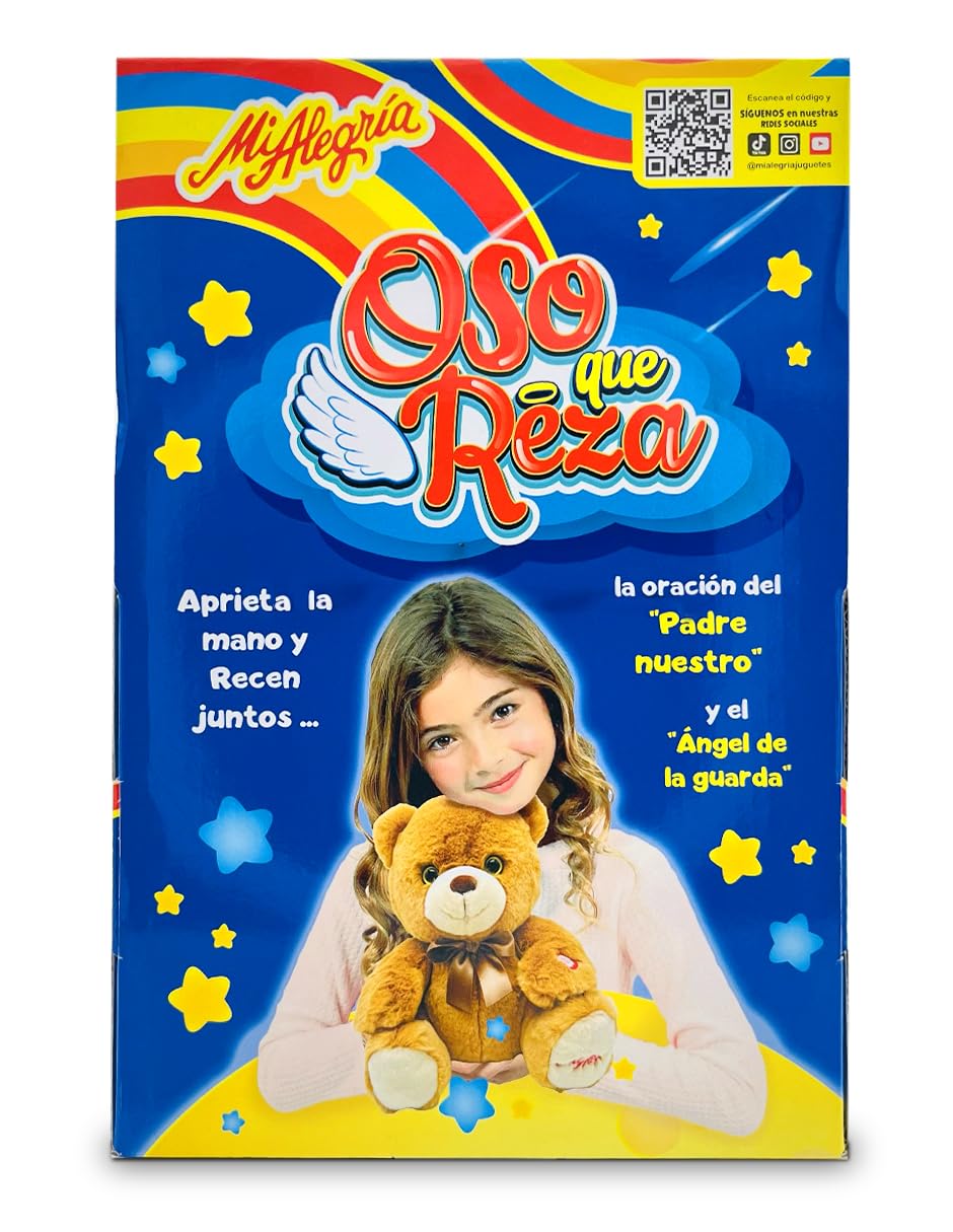 Ult Peluche Oso Que Reza Premium Reza Padre Nuestro y el Angel de mi Guarda - imagen 3